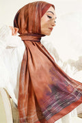 Marbled Pattern Shawl in Tile Color