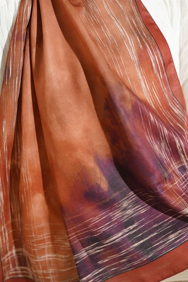 Marbled Pattern Shawl in Tile Color
