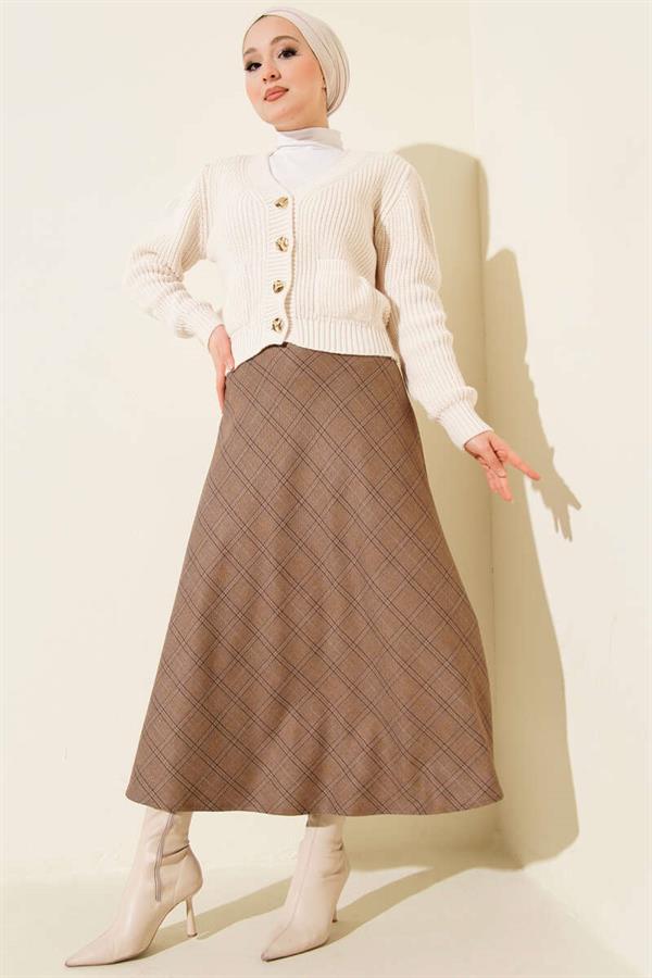 Plaid Skirt, Mink