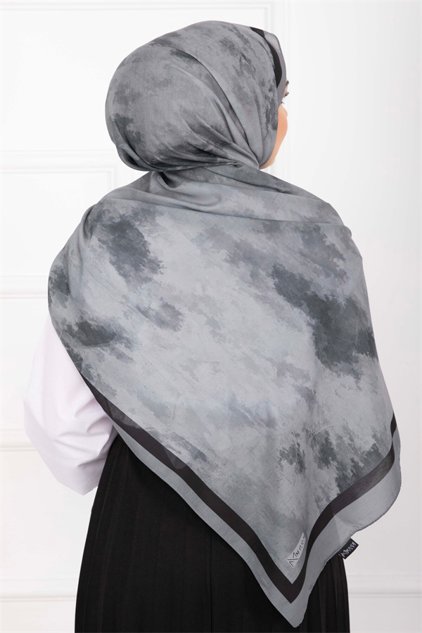 Elegance Patterned Scarf Series Grey