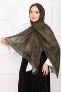 Elegance Patterned Scarf Series Dark Khaki