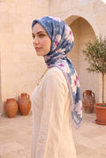 Elite Floral Pattern Scarf Series Rose Pink