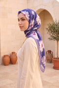 Elite Floral Pattern Scarf Series Lilac