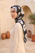 Elite Floral Pattern Scarf Series Black