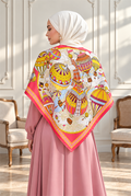 Elite Patterned Shoulder Shawl - Scarf Series Pink