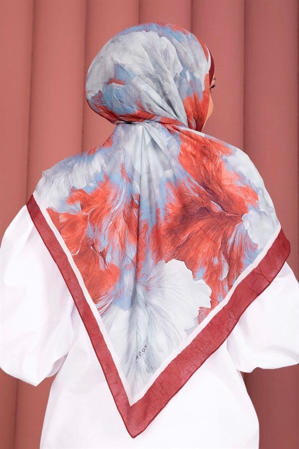 Elsa Floral Scarf Series Burgundy
