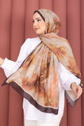 Elsa Floral Scarf Series Coffee