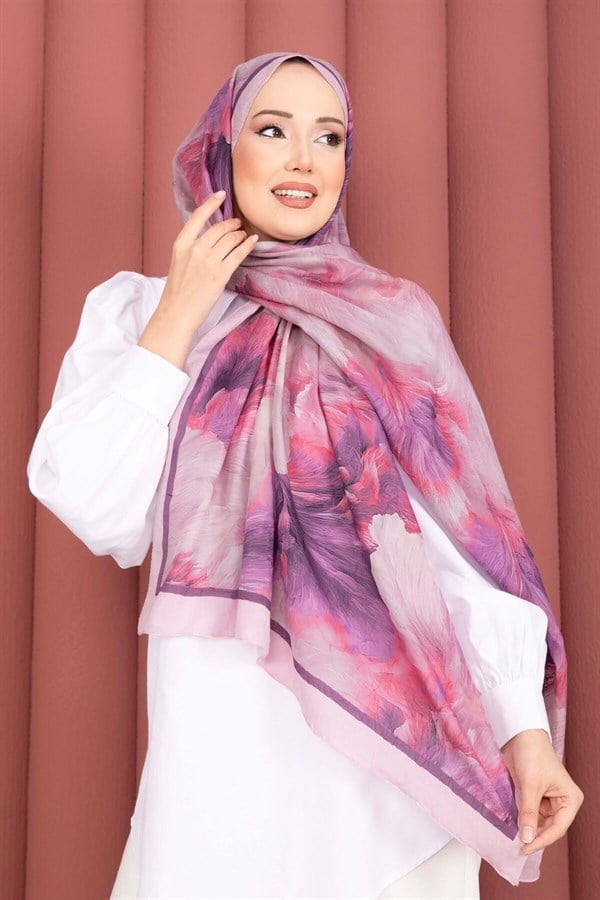 Elsa Floral Scarf Series Pink