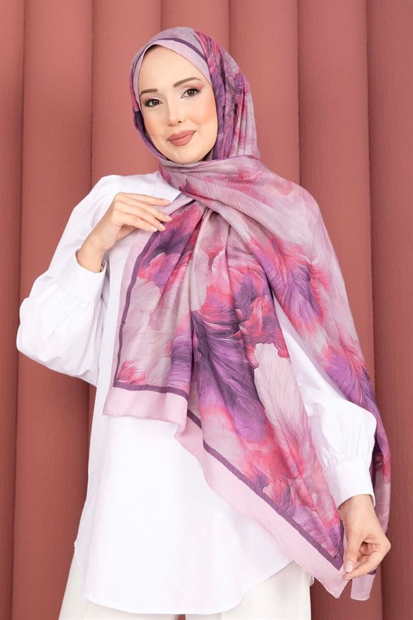 Elsa Floral Scarf Series Pink