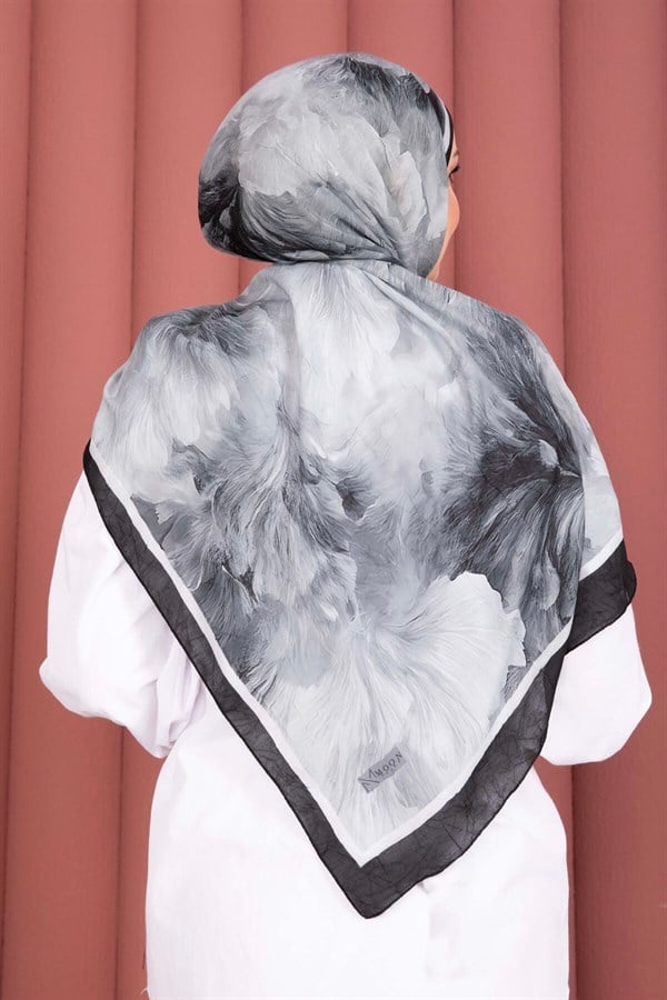 Elsa Floral Scarf Series Black