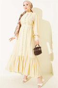 Pleated Skirt with Belt, Honeycomb Color