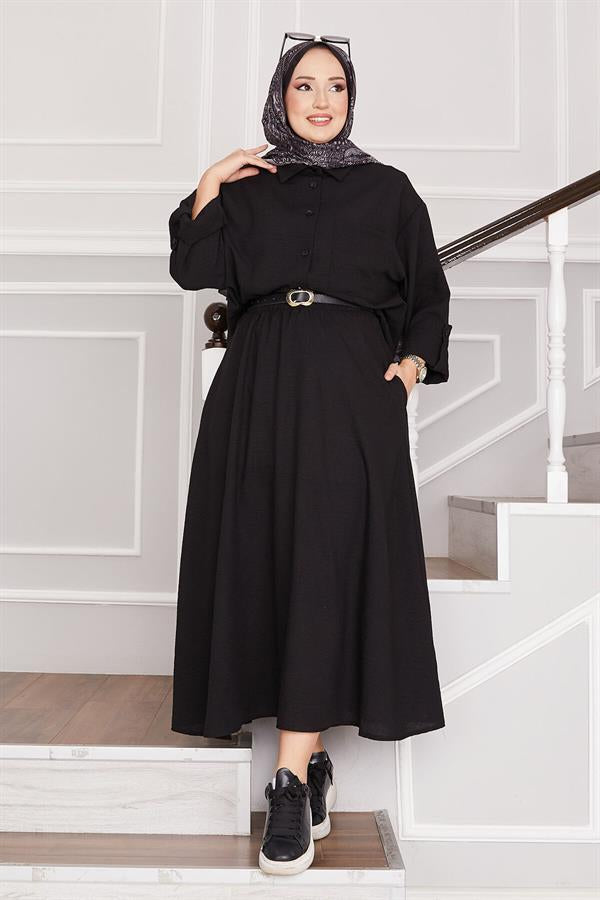 Skirted 2 Piece Set Black