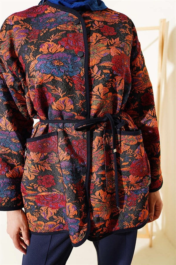 Ethnic Patterned Snap Button Jacket Assortment 4