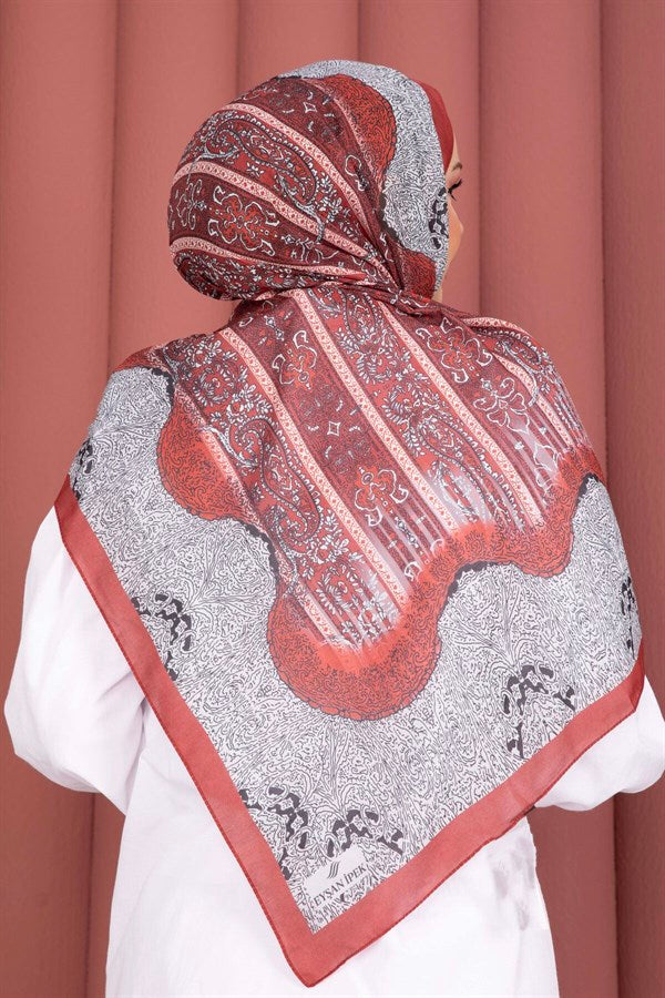Ethnic Motif Shawl Series Red