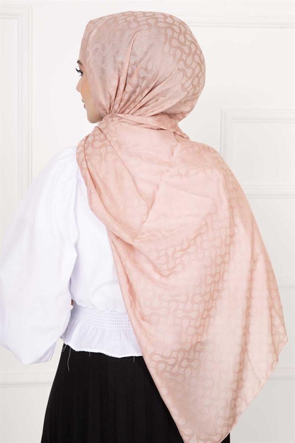Patterned Hijab Shawl Powder