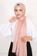 Patterned Hijab Shawl Powder