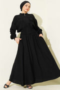 Black 2 Piece Set with Zippered Waistband and Skirt