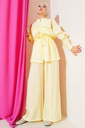 Zippered Waist Tunnel 2 Piece Set Yellow