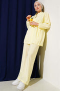 Zippered Side Pocket 2 Piece Set Yellow