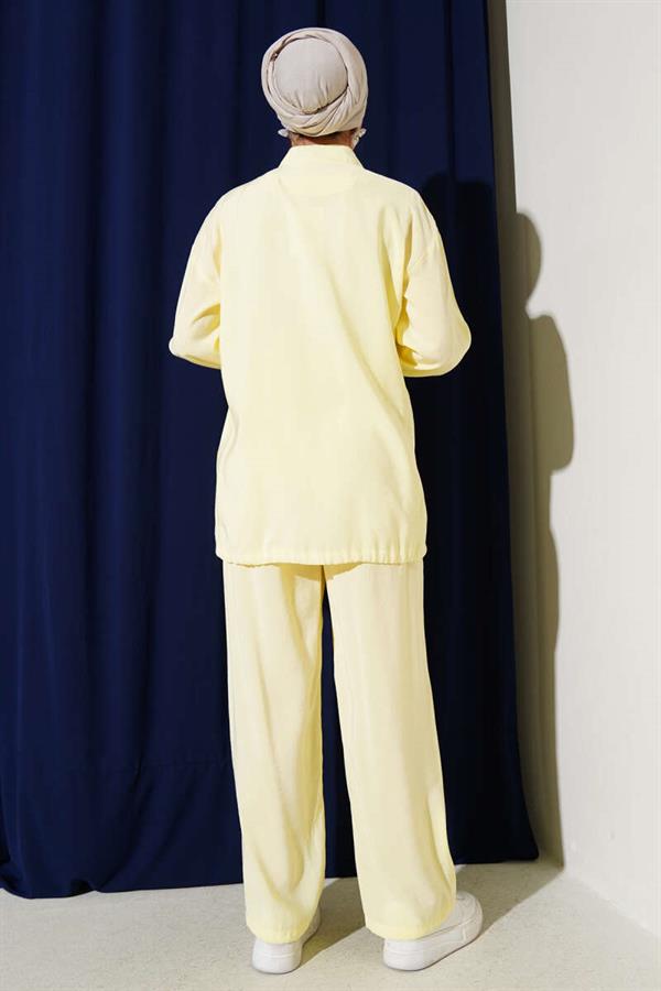 Zippered Side Pocket 2 Piece Set Yellow