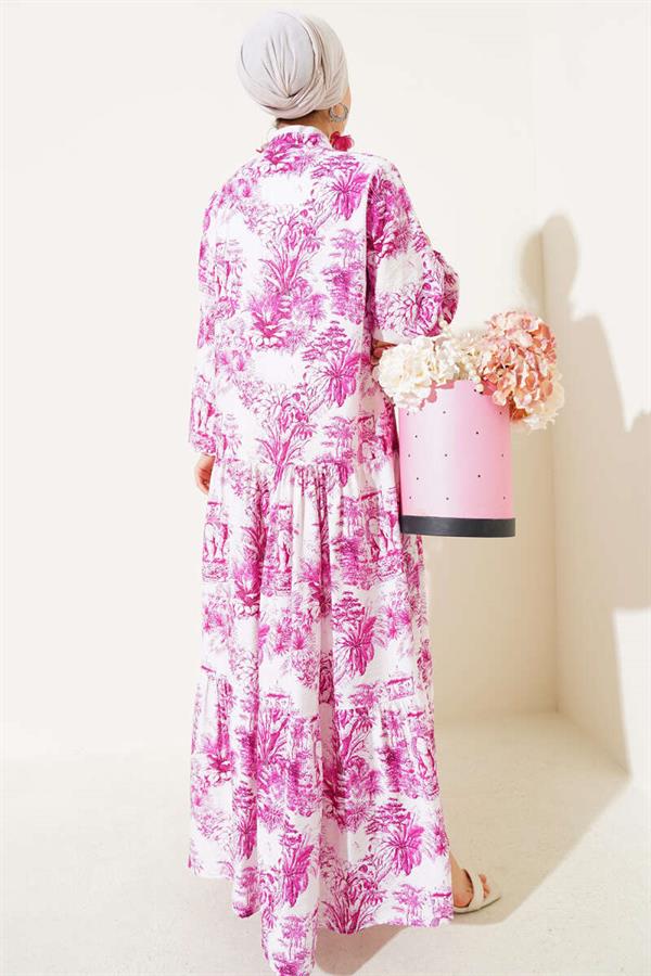 Filli Floral Patterned Viscose Dress Violet