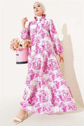 Filli Floral Patterned Viscose Dress Violet