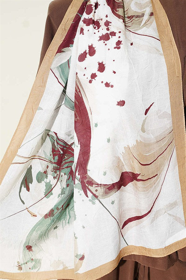 Brushstroke Bamboo Scarf Mustard