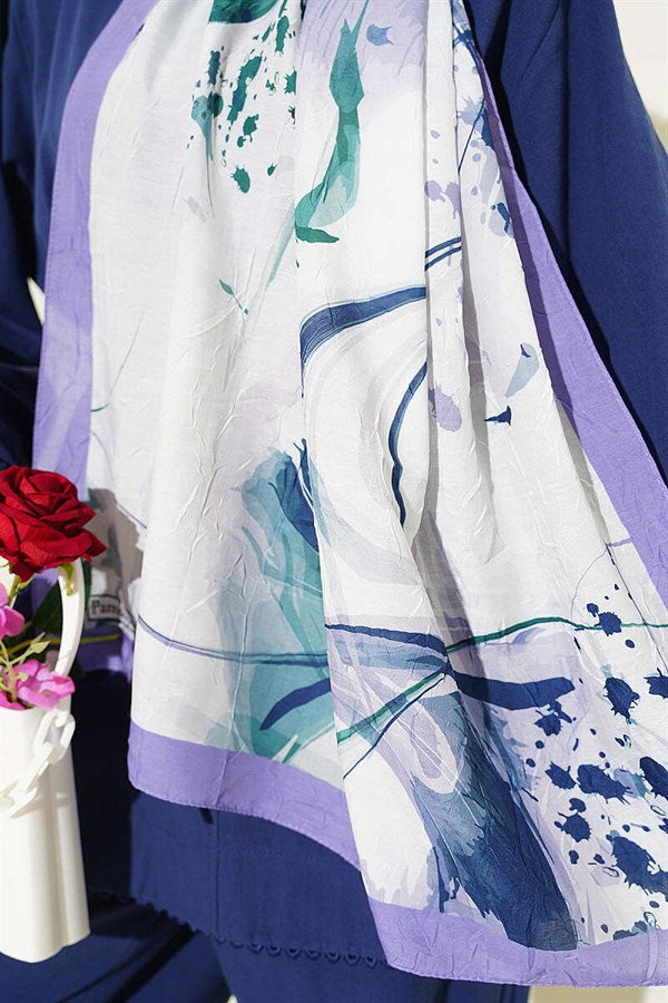 Brushstroke Bamboo Crash Shawl Lavender