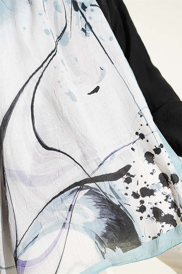 Brushstroke Bamboo Scarf Mint