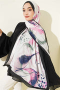 Brushstroke Bamboo Bread Scarf Black