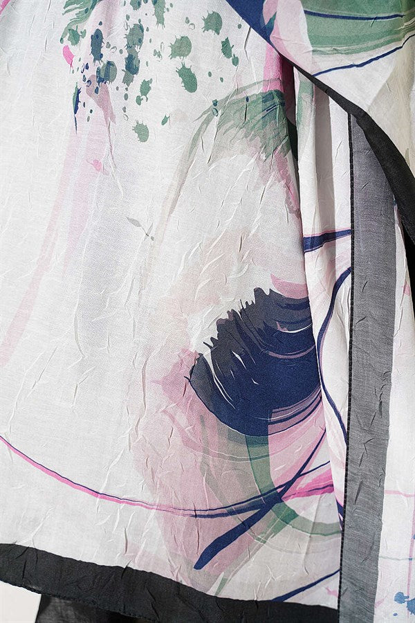 Brushstroke Bamboo Bread Scarf Black
