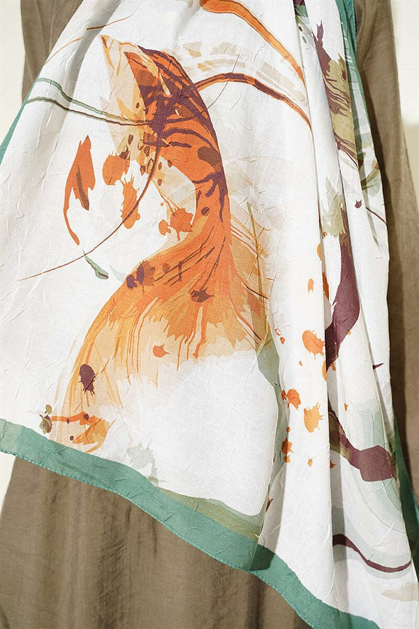Brushstroke Bamboo Scarf Emerald