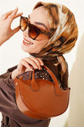 Brush Patterned Scarf Coffee