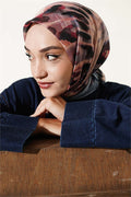 Brush Pattern Soft Scarf Soft Blue
