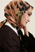 Brush Pattern Soft Scarf Green