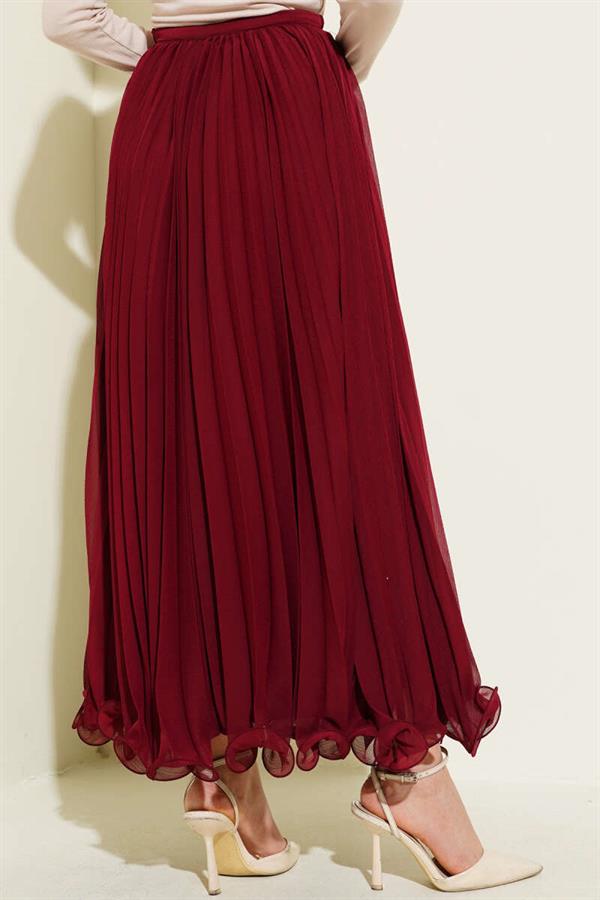 Ruffle Tulle Skirt Burgundy