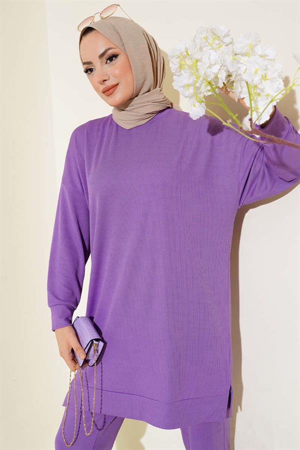 Corduroy Vest 2 Piece Set in Lilac