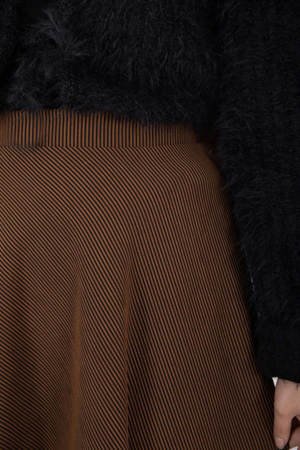 Ribbed Mevlana Skirt Coffee