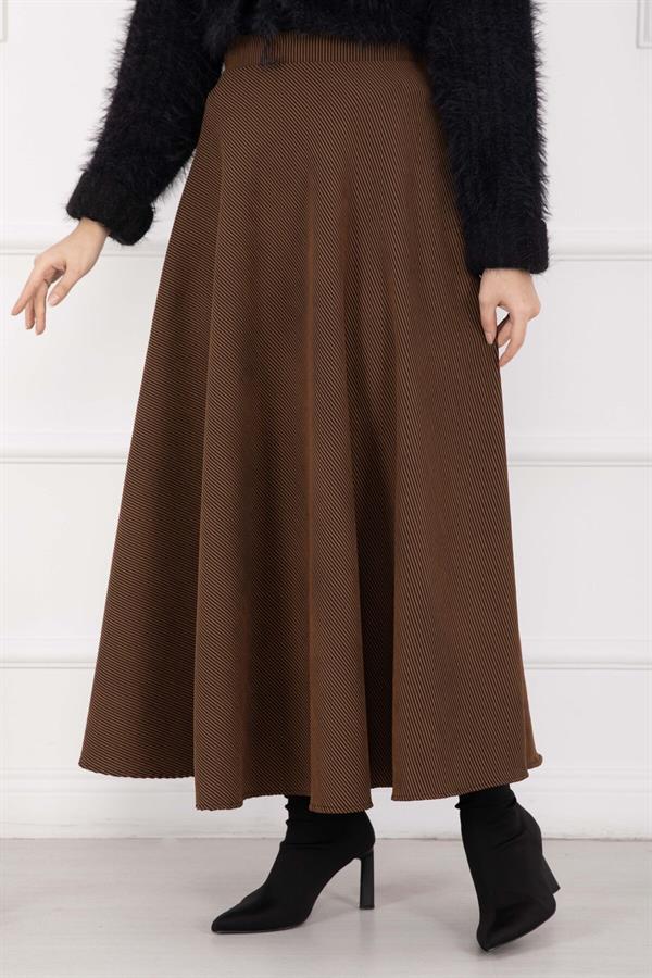Ribbed Mevlana Skirt Coffee