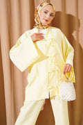 Kimono 2 Piece Set with Bow Detail, Yellow