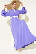 Baby Girl Collar Dress with Bow Belt Lilac