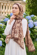 Garden Floral Scarf Series Coffee
