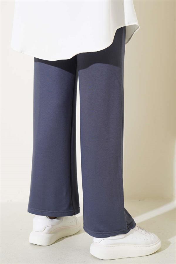 Wide Waist Elasticated Pullover Trousers Smoke