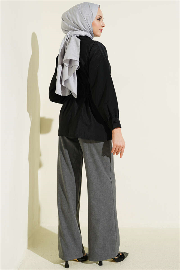Wide Waistband Shirt Black