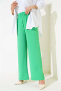 Wide Leg Elastic Waist Trousers Benetton