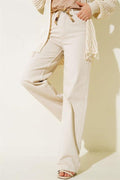 Wide Leg Stone Trousers