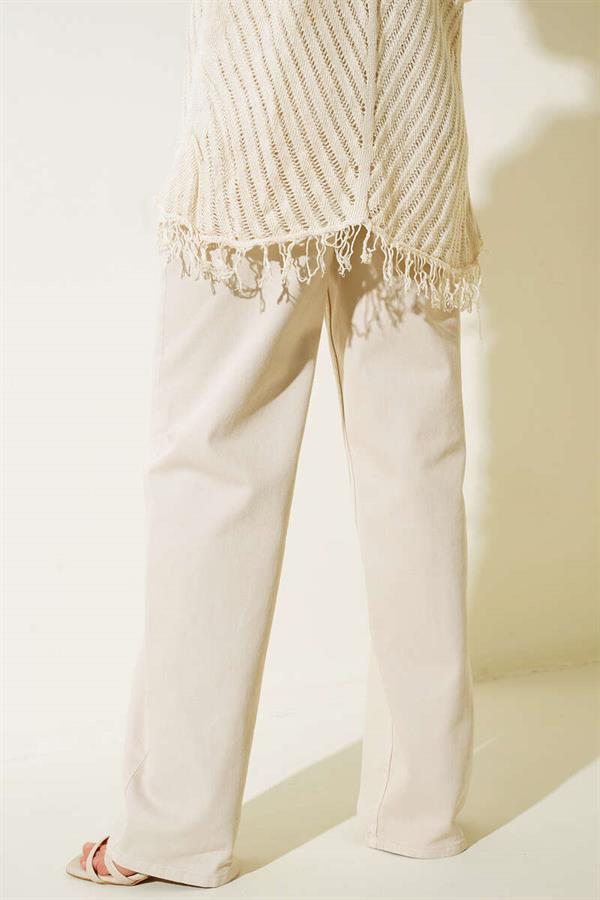 Wide Leg Stone Trousers