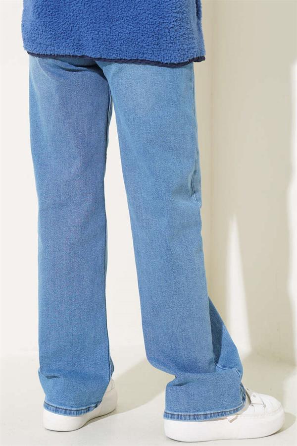 Wide Leg Palazzo Jeans Denim Blue