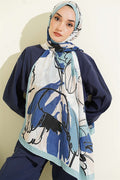 Geometric Floral Scarf Mint