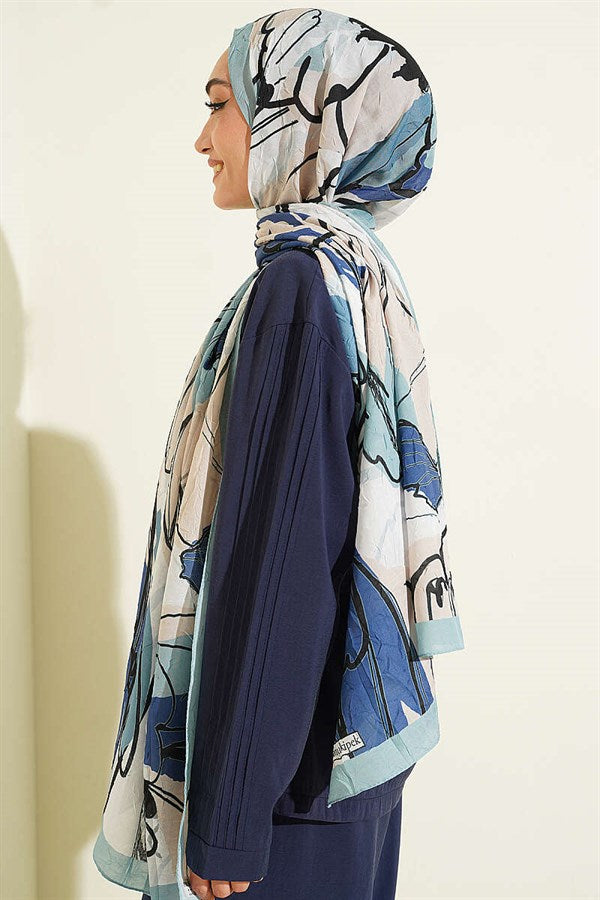 Geometric Floral Scarf Mint